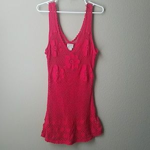 Crocheted Free People beach cover up